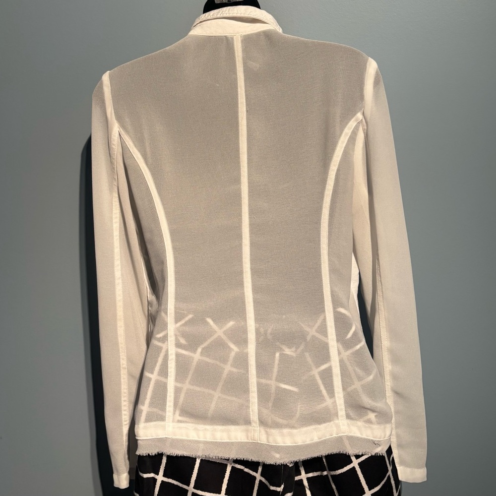 Miilla Linen Blazer with sheer black and sleeves size small - Picture 10 of 16